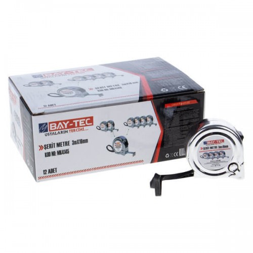 Baytec Metre Şerit Krom 3mtX16mm MK4145 3933