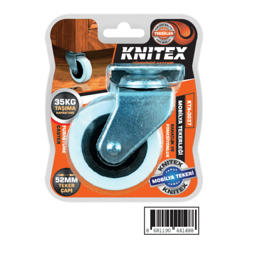 KNITEX 3037 GRİ TABANLI TEKER 50X20