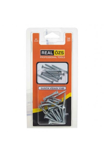 Real Özs H.S. Sunta Vidası YHB 25 Li 3.5X25 ÖZS-1401 5524