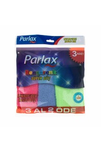 Parlax Mikrofiber Havlu Bez 3lü Dürüm Rengarenk 30x30cm P-23 7274