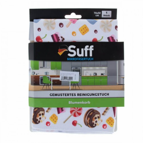 Suff Mutfak Bezi Mikrofiber Desenli Çiçek Sepeti 70X50 cm A01-7050-320 0021