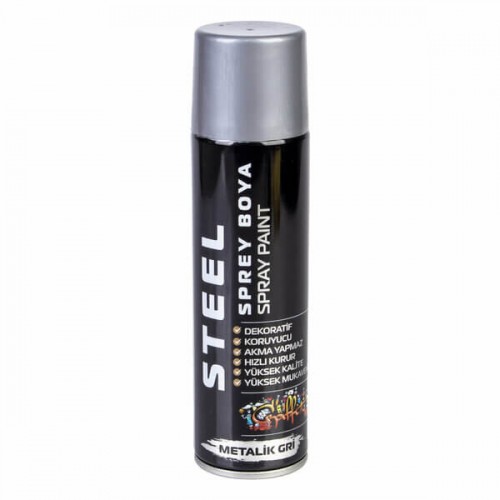 Steel Sprey Boya Metalik Gri 200ml ST-0314 3421 4954