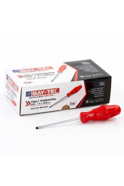 Baytec Tornavida Düz 4X100mm MK4463 7702-1 ADET