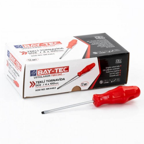 Baytec Tornavida Düz 4X100mm MK4463 7702-1 ADET