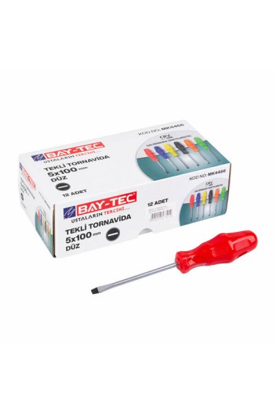 Baytec Tornavida Düz 5X100mm MK4466 7733-1 ADET