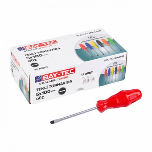 Baytec Tornavida Düz 5X100mm MK4466 7733-1 ADET
