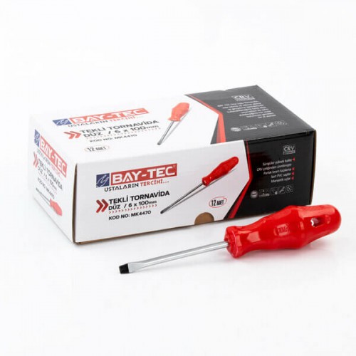 Baytec Tornavida Düz 6X100mm MK4470 2745-1 ADET