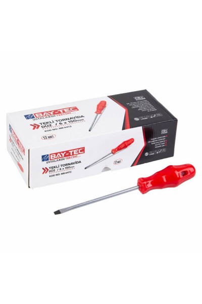 Baytec Tornavida Düz 6X150mm MK4472 2721-1 ADET