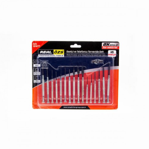 Real Özs Tornavida Seti Telefoncu ve Saatçi 16 Parça ÖZS-10477 3655 3026