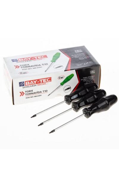 Baytec Tornavida Torx T10 MK4491 9102-1 ADET