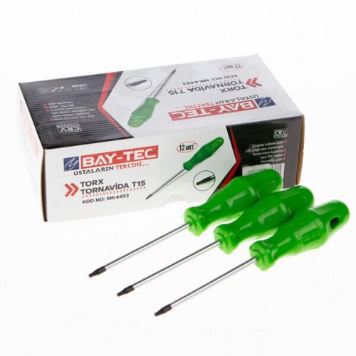 Baytec Tornavida Torx T15 MK4493 9119-1 ADET