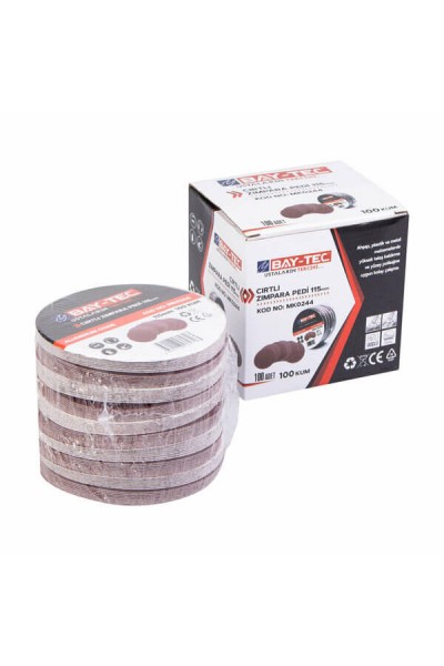 Baytec Zımpara Pedi Cırtlı 115mm 100Kum MK0244 6972-1 ADET