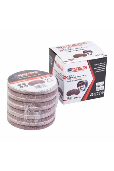 Baytec Zımpara Pedi Cırtlı 115mm 80Kum MK0243 6965-1 ADET