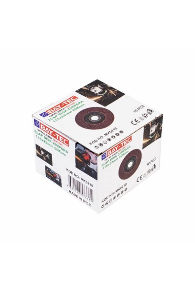 Baytec Flap Disk Zımpara 60Kum 115X22mm MK0210 3162-1 ADET