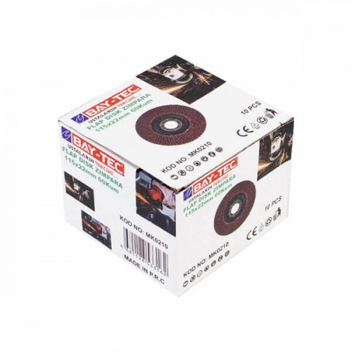 Baytec Flap Disk Zımpara 60Kum 115X22mm MK0210 3162-1 ADET