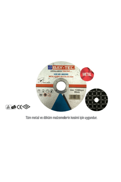 BAY-TEC METAL KESİCİ 115X2,5X22 MM MK0100