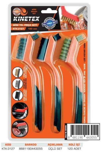 KNITEX 3127 MİNİ TEL FIRÇA SETİ 3 LÜ