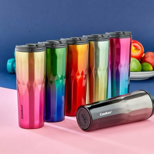 Cooker Bardak Termos Çelik 500Ml Diamond Boyalı CKR2100 0098