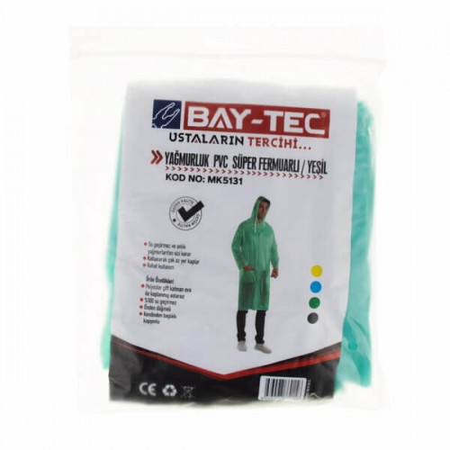 Baytec Yağmurluk PVC Fermuarlı Süper Yeşil MK5131 2156