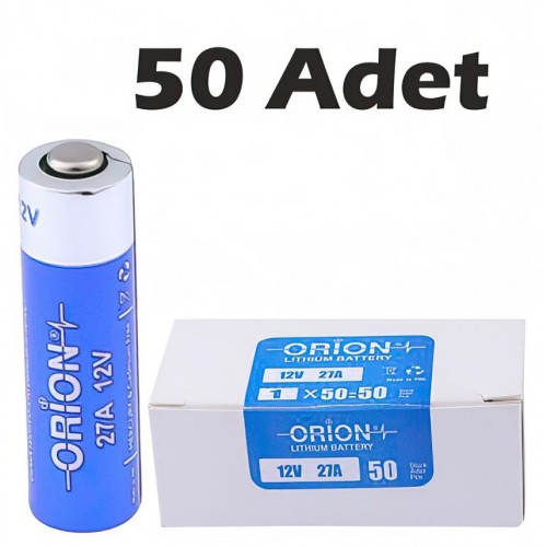 Orion 27A 12V Alkalin Pil Bulk - Dökme 50 ADET 