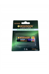 WILKINSON 18650 Lİ-İON ICR 3.7V 2200 Mah Şarj edilebilir Fener - Lamba ve Radyo pili ( BAŞLIKLI )