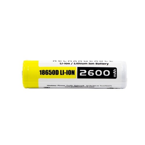 Orion 18650D 3.7V 2600mAh Li-ion Şarjlı Pil