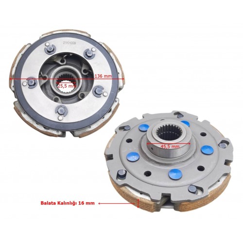 ATV CF 500 - 625 UYUMLU KAVRAMA BALATASI KOMPLE