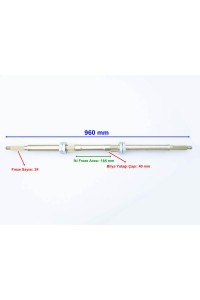 ATV TGB 325 UYUMLU AKS 960 mm BİLYA YATAĞI 40 mm 4 SOMUNLU 24 FREZE ÖM