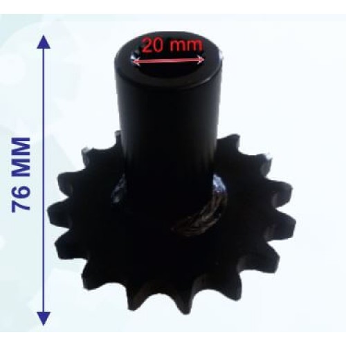 ATV KANUNİ UYUMLU ÖN DİŞLİ 530-16T İÇ 20 mm UZUNLUK 76 mm TM ÖM