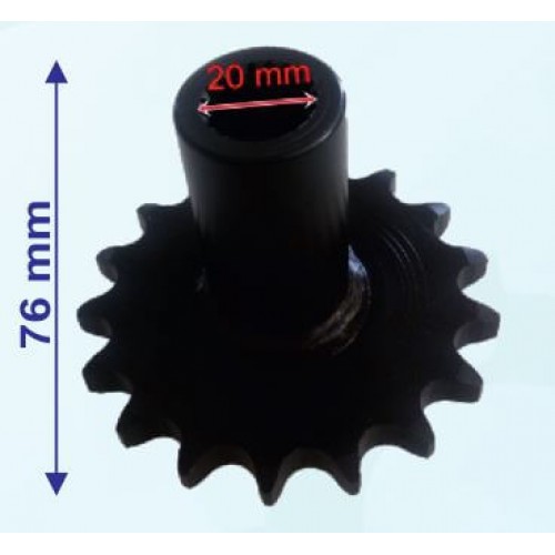 ATV KANUNİ UYUMLU ÖN DİŞLİ 530-17T İÇ 20 mm UZUNLUK 75,5 mm TM ÖM