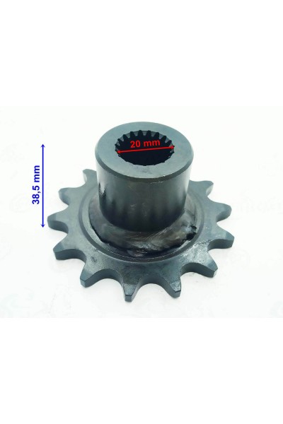ATV ÖN DİŞLİ 520-14T İÇ 20 mm UZUNLUK 38,5 mm TM ÖM