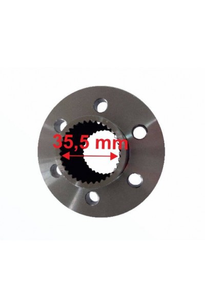 ATV ARKA DİŞLİ FLANŞI İÇ 35,5 mm 34 FREZE 6 DELİKLİ ÖM