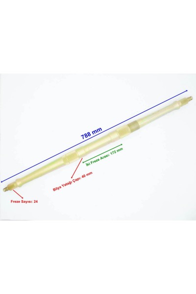 ATV KYMCO 250 UYUMLU AKS 788 mm TEK YİVLİ BİLYA YATAĞI 40 mm SOL YİV EM 24 FREZE ÖM