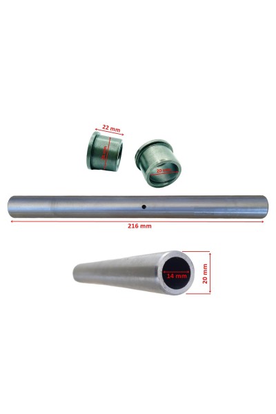 ATV VİP TRAC 200 UYUMLU ARKA SALINCAK BURCU VE BORUSU 14-20-216 mm ÖM