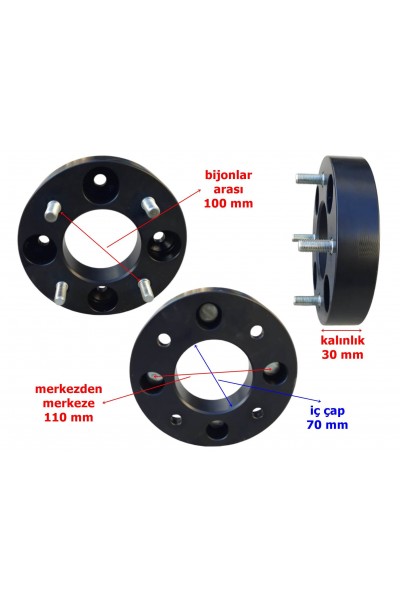 ATV LX200 UYUMLU TEKER PORYA UZATMASI 30 mm 4-4 CİVATA