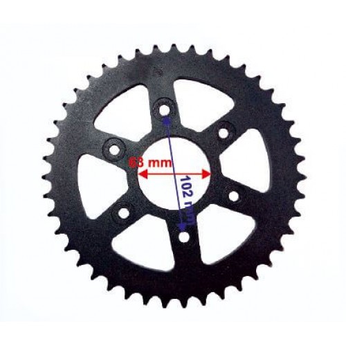ARKA DİŞLİ 520-43T İÇ 63 mm 6 DELİKLİ BAJAJ DOMİNAR 400 - KTM DUKE 390 UYUMLU ÖM