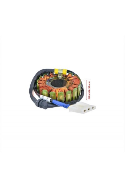 BAJAJ PULSAR RS 200 UYUMLU STATÖR 18 Lİ BEZSİZ 35-93-38 mm 3D 3K İTH