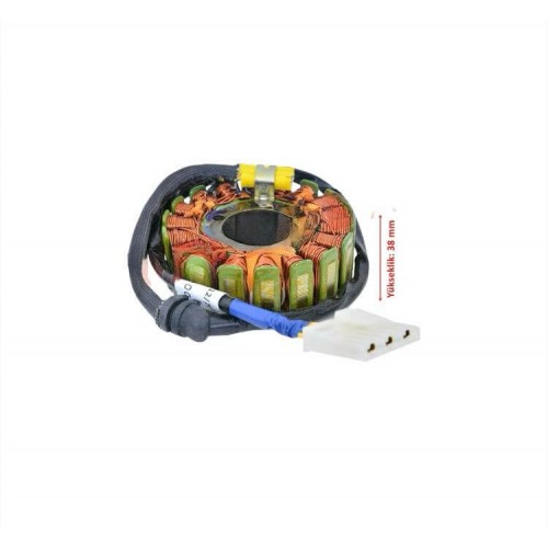 BAJAJ PULSAR RS 200 UYUMLU STATÖR 18 Lİ BEZSİZ 35-93-38 mm 3D 3K İTH