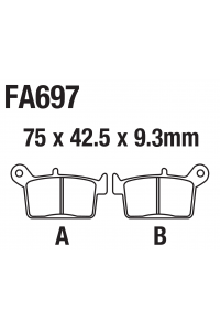 X-TREME 250 UYUMLU ARKA FREN DİSK BALATASI FA697