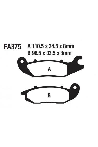 CUB RKS SNİPER UYUMLU ÖN FREN DİSK BALATASI FA375