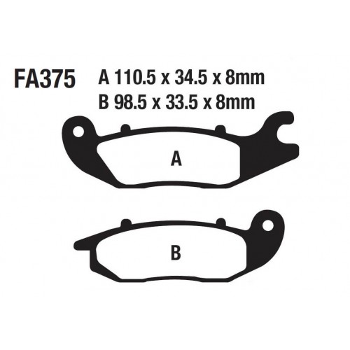 CUB RKS SNİPER UYUMLU ÖN FREN DİSK BALATASI FA375