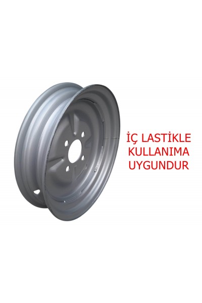 ELEKTRİKLİ YÜK ARABASI ARKA JANT 4.00-12 GRİ (SİBOP YANDAN) İÇ LASTİKLİ TİP