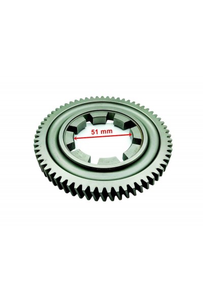 ELEKTRİKLİ YÜK ARABASI DİFRANSİYEL BÜYÜK DİŞLİ İÇ 51 mm 63T 8 KANAL ÖM