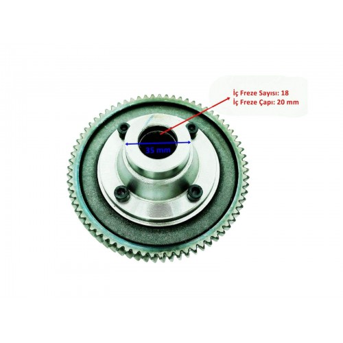 ELEKTRİKLİ YÜK ARABASI DİFRANSİYEL DİŞLİ SETİ 18-35-71 4 CİVATA KOMPLE
