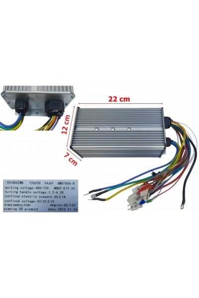 E-BİS HIZ KONTROL CDİ AKILLI BEYİN 48V - 72V 1800W 60A BÜYÜK KASA