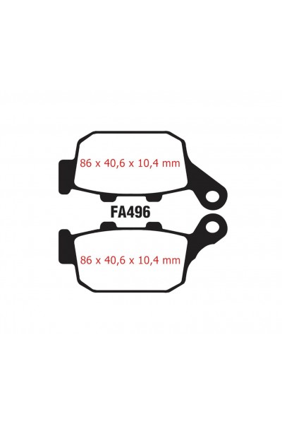 RX3İ EVO UYUMLU ARKA FREN DİSK BALATASI FA496 (2016-....)