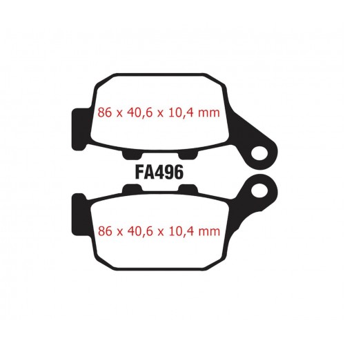 RX3İ EVO UYUMLU ARKA FREN DİSK BALATASI FA496 (2016-....)
