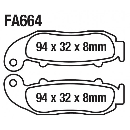 MONDİAL RX3İ EVO UYUMLU ÖN FREN DİSK BALATASI FA664 A KALİTE