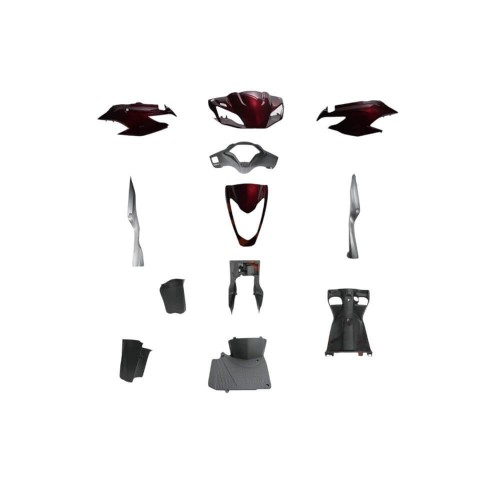 ACTİVA 125 S UYUMLU KAPORTA SETİ BORDO EM 12 PARÇA