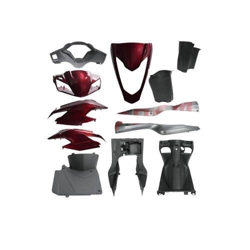 ACTİVA 125 S UYUMLU KAPORTA SETİ BORDO YM 12 PARÇA